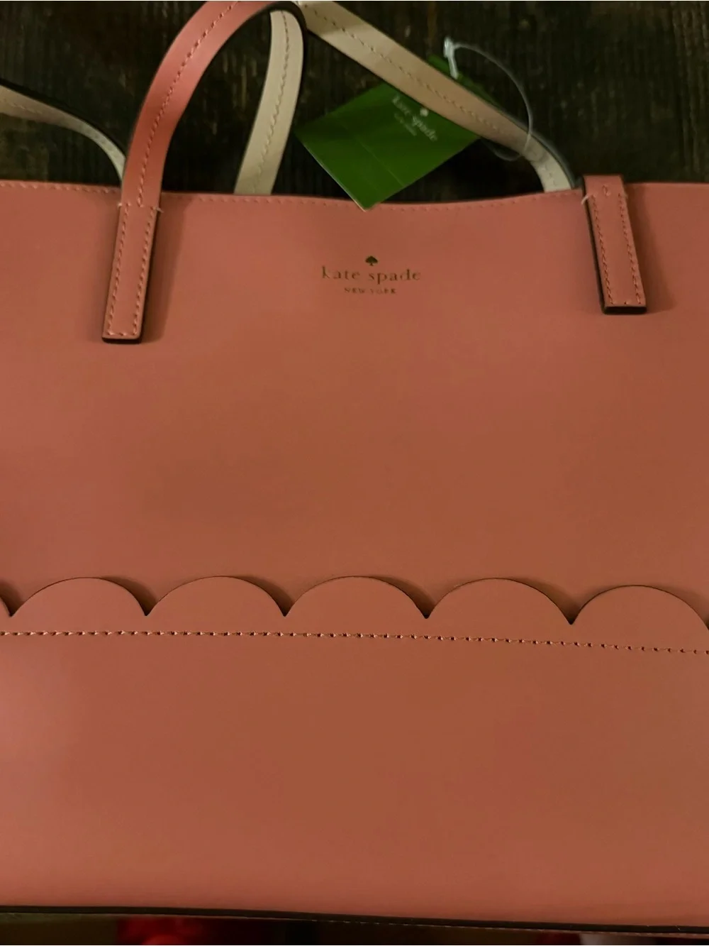 BRAND NWT KATE SPADE PINK SCALLOPED TOTE WITH MATCHING WALLET